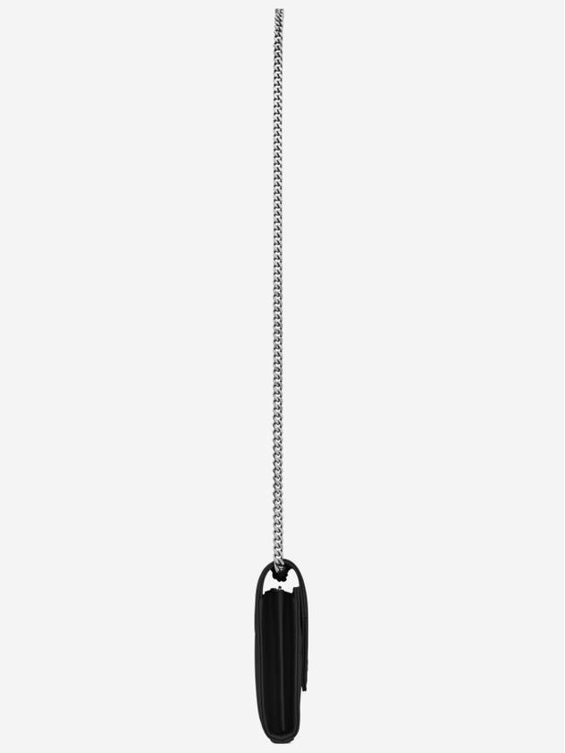 Cassandre Matelasse Chain Cross Bag In Grain de Poudre Embossed Leather Black - SAINT LAURENT - BALAAN 3