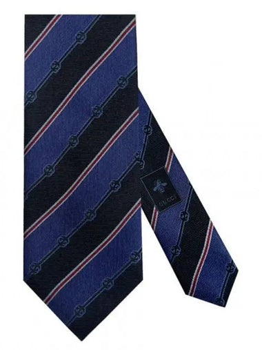 Interlocking Tie 499696 4B002 4074 Navy 1211983 - GUCCI - BALAAN 1