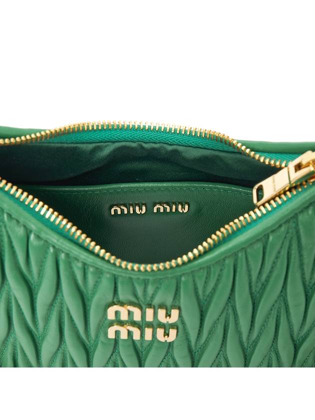 Matelasse Nappa Leather Shoulder Bag Green - MIU MIU - BALAAN 11