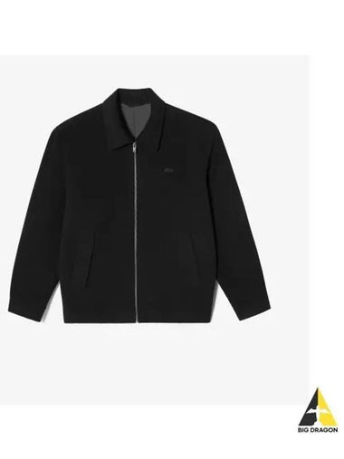 Men s Wool Trucker Jacket Black - LACOSTE - BALAAN 1