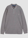 Zebra Patch Long Sleeve Polo Shirt Grey - PAUL SMITH - BALAAN 2