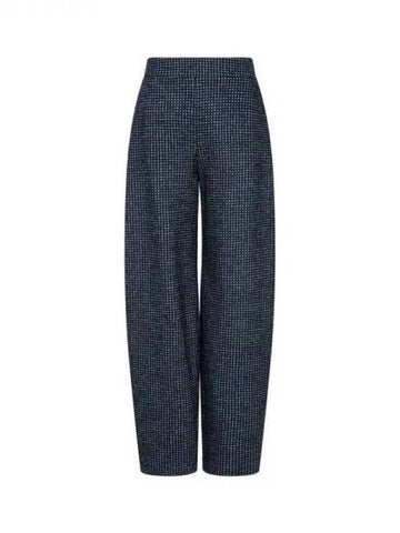 Women s Check Pattern Stretch Pants Navy 270971 - EMPORIO ARMANI - BALAAN 1