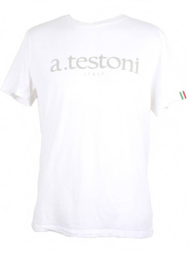 Ah Testoni Logo Short Sleeve M - A. TESTONI - BALAAN 1