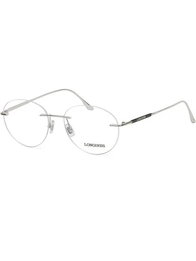 Glasses frame LG5002H 016 round rimless silver light glasses - LONGINES - BALAAN 7