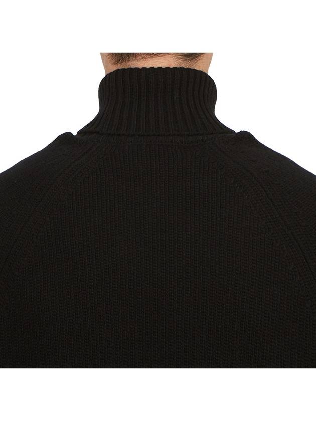 Ribbed Knit Wool Turtleneck Black - TEN C - BALAAN 8