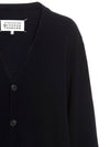 Signature Stitch V-neck Wool Cardigan Navy - MAISON MARGIELA - BALAAN 6