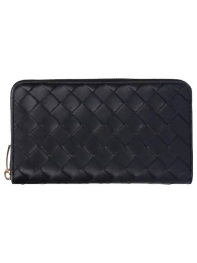 Intrecciato zipper around long wallet black - BOTTEGA VENETA - BALAAN 1