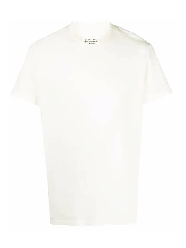 Reverse Logo Jersey Short Sleeve T-Shirt Ivory - MAISON MARGIELA - BALAAN 2