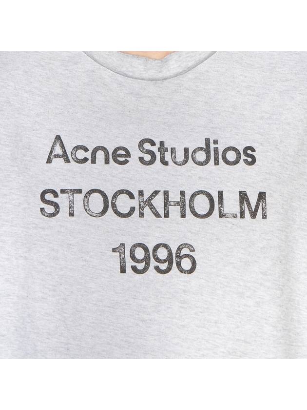 Stamp Logo Short Sleeve T-Shirt Grey Melange - ACNE STUDIOS - BALAAN 9