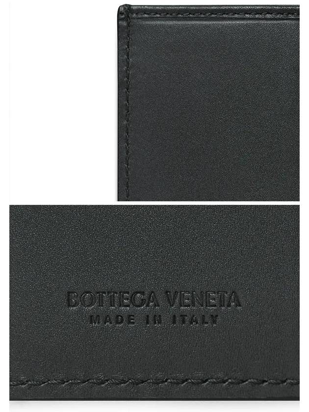 Intrecciato Small Folder Half Wallet Dark Grey - BOTTEGA VENETA - BALAAN 4