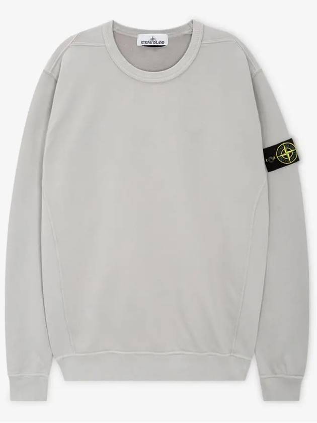 Wappen Patch Crew Neck Cotton Sweatshirt Grey - STONE ISLAND - BALAAN 3