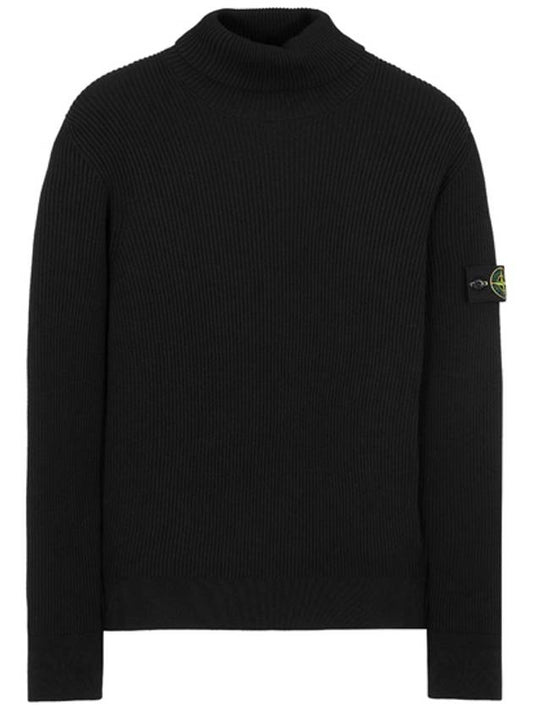 Wappen Patch Wool Turtleneck Black - STONE ISLAND - BALAAN 2