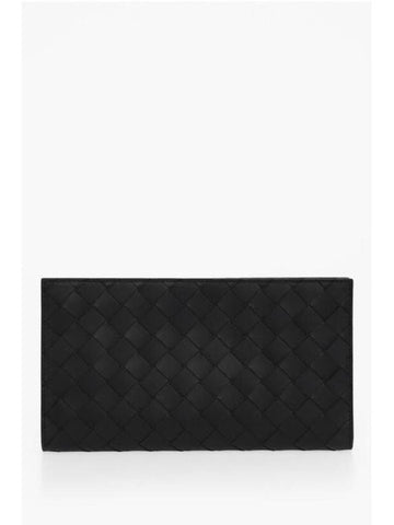 Intrecciato Long Wallet Black - BOTTEGA VENETA - BALAAN 1