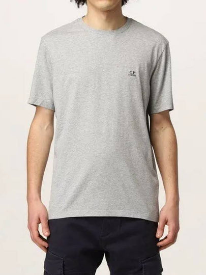 Mini Logo Printing Short Sleeve T-Shirt Grey - CP COMPANY - BALAAN 2