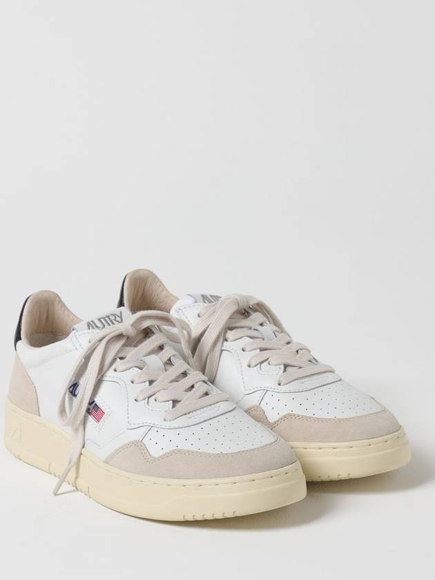 Medalist Leather Suede Black Tab Low Top Sneakers White - AUTRY - BALAAN 3