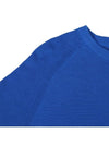 Round neck knit blue long sleeve tee - IKALOOOK - BALAAN 5