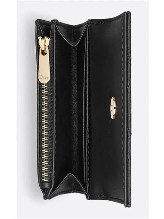 XS Lady Cannage Lambskin Half Wallet Black - DIOR - BALAAN 4