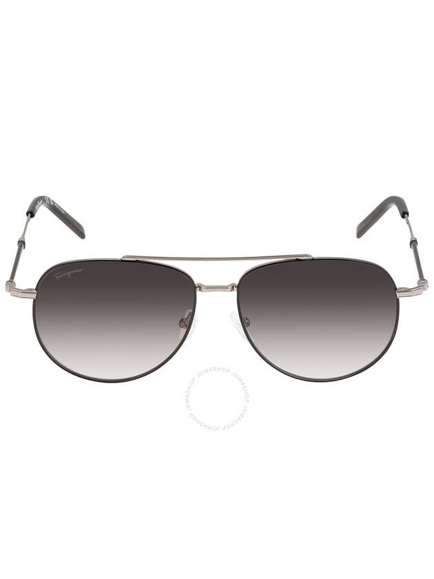 Salvatore Ferragamo Grey Pilot Unisex Sunglasses SF226S 086 58 - SALVATORE FERRAGAMO - BALAAN 1