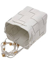 Cassette Intrecciato Leather Bucket Bag White - BOTTEGA VENETA - BALAAN 5