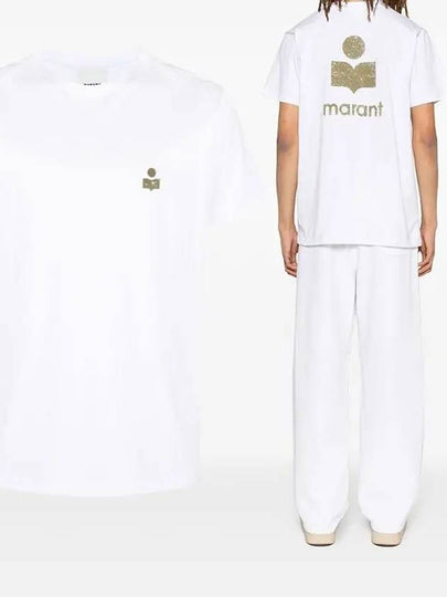 Zafferh Logo Cotton Short Sleeve T-Shirt White - ISABEL MARANT - BALAAN 2