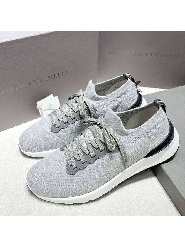 Knit Running Sneakers Grey - BRUNELLO CUCINELLI - BALAAN 2