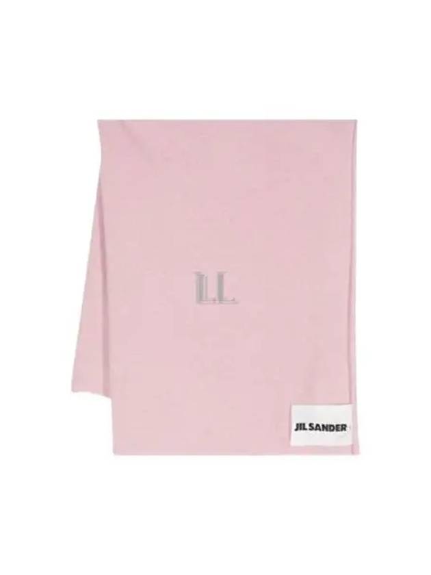 Logo Patch Cashmere Scarf Pink - JIL SANDER - BALAAN 2