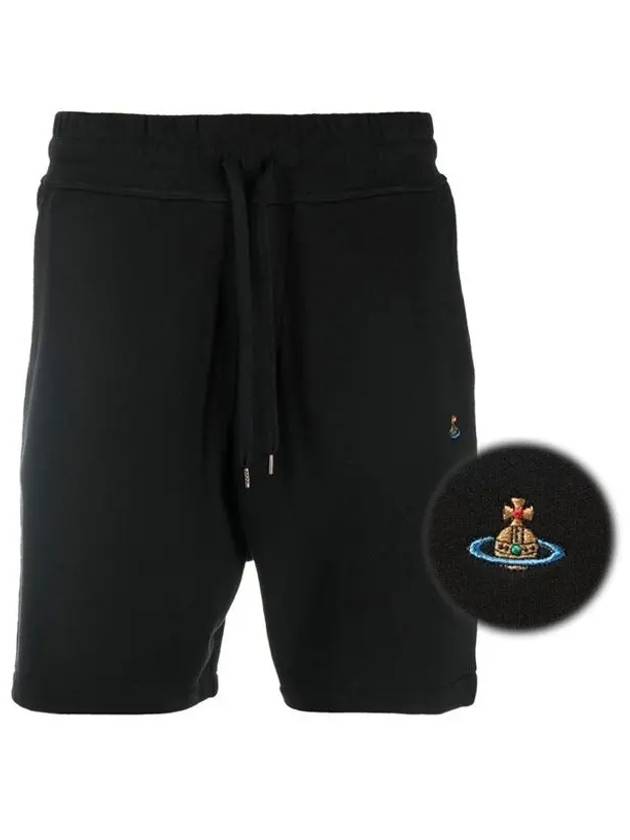 ORB Logo Cotton Shorts Black - VIVIENNE WESTWOOD - BALAAN 2