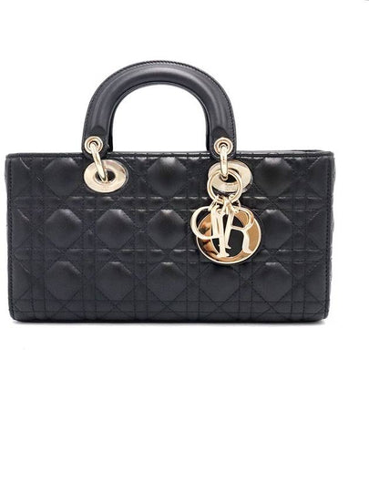 Women s Dior Christian M0540ONGE M900 Black Cannage Lambskin Gold LADY D JOY Dejoy Medium 2WAY gt bag Gangbuk used luxury goods - DIOR - BALAAN 2