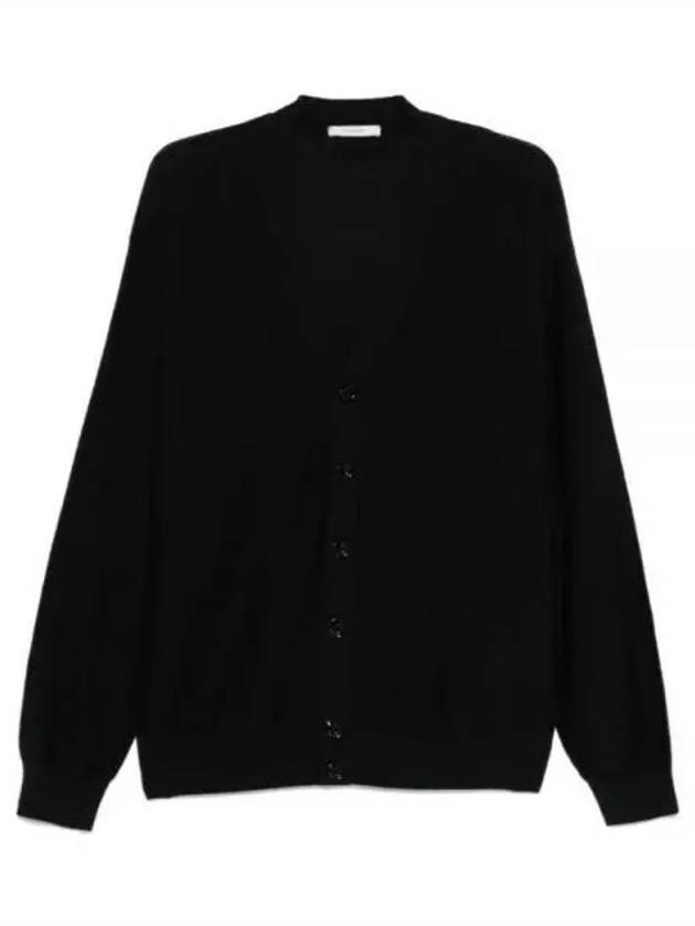 Relaxed Twisted Merino Wool Blend Cardigan Black - LEMAIRE - BALAAN 2