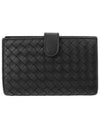 Intrecciato Weaving Nappa Leather Half Wallet Black - BOTTEGA VENETA - BALAAN 2