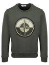 Compass Embroidery Logo Sweatshirt Dark Green - STONE ISLAND - BALAAN 2