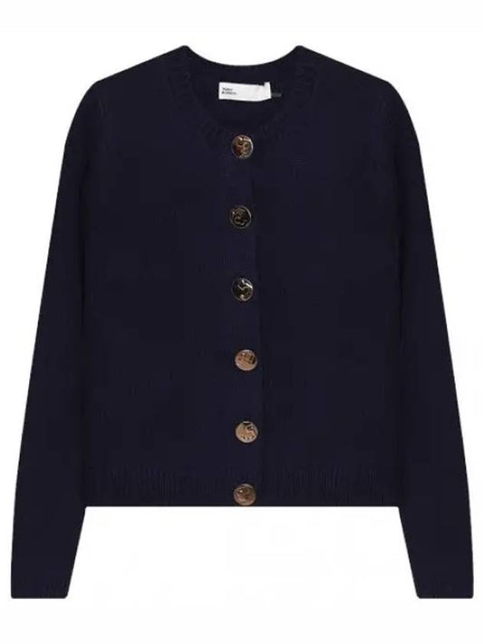 Logo Button Wool Cardigan Women - TORY BURCH - BALAAN 1