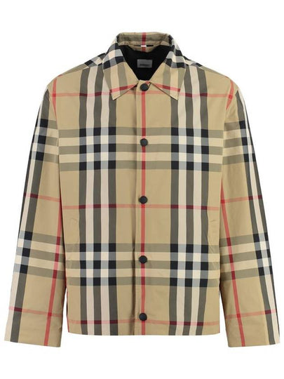 Check Nylon Jacket Beige - BURBERRY - BALAAN 2