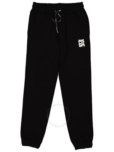 MSGM Boys Nero Logo Embroidered Track Pants, Size 8 - MSGM - BALAAN 1