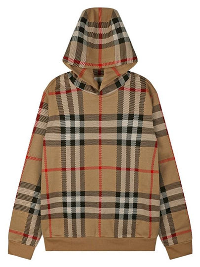 Check Cotton Jacquard Hoodie Beige - BURBERRY - BALAAN 2