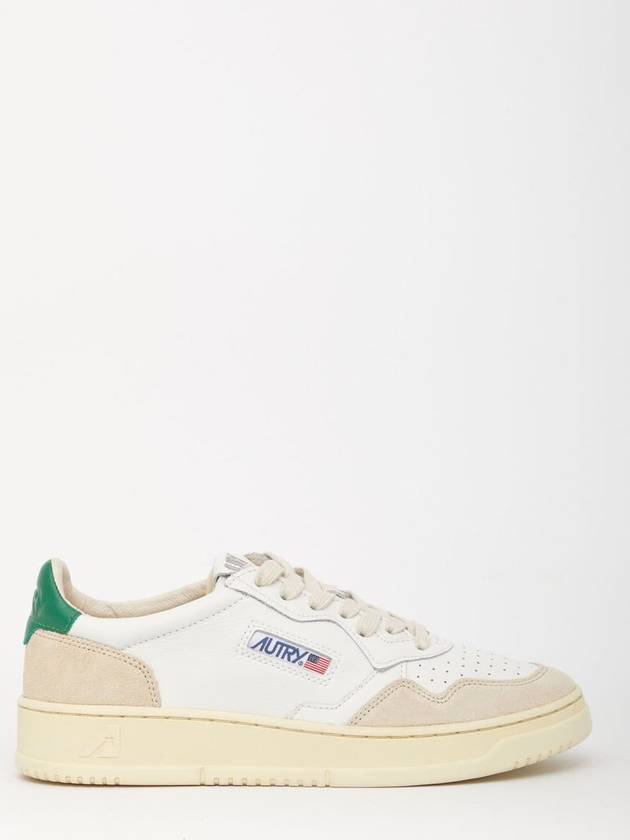 Men's Medalist Leather Low Top Sneakers Green Tab - AUTRY - BALAAN 2