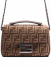 Baguette Chain Medium Shoulder Bag Brown - FENDI - BALAAN 3