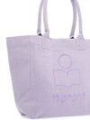 Yenky Embroidered Logo Small Tote Bag Lilac - ISABEL MARANT - BALAAN 5