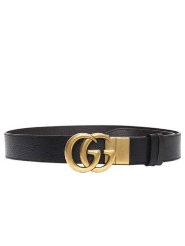 Double buckle reversible leather belt men s waistband - GUCCI - BALAAN 1