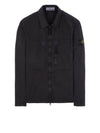 Wappen Patch Old Treatment Zip-Up Overshirt Black - STONE ISLAND - BALAAN 2