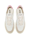 Medalist Suede Pink Tab Low Top Sneakers White - AUTRY - BALAAN 4