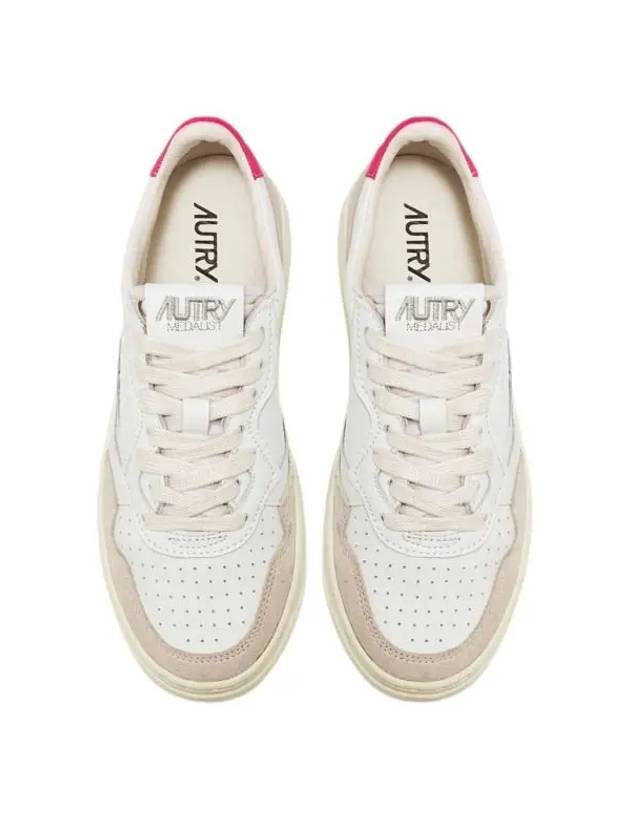 Medalist Suede Pink Tab Low Top Sneakers White - AUTRY - BALAAN 4