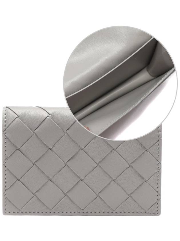 Intrecciato Flap Business Card Wallet Grey - BOTTEGA VENETA - BALAAN 3