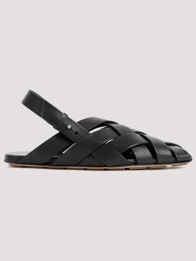 Alfie Intrecciato Leather Mule Sandals Black - BOTTEGA VENETA - BALAAN 2