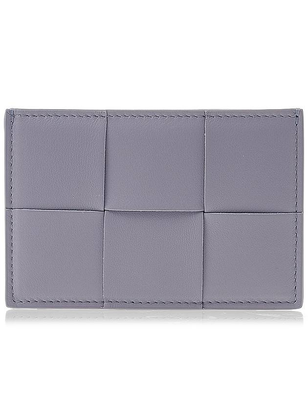 Intrecciato Lambskin Calfskin Card Wallet Case Oyster - BOTTEGA VENETA - BALAAN 2