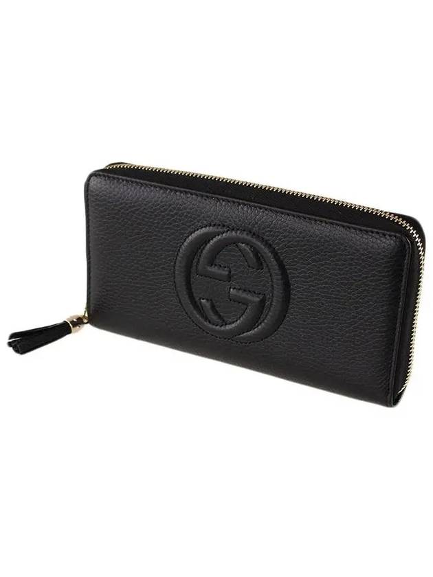 Soho Zipper Tassel Long Wallet Black - GUCCI - BALAAN 3