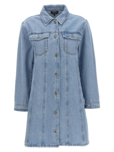 Alpine Denim Short Dress Blue - A.P.C. - BALAAN 1