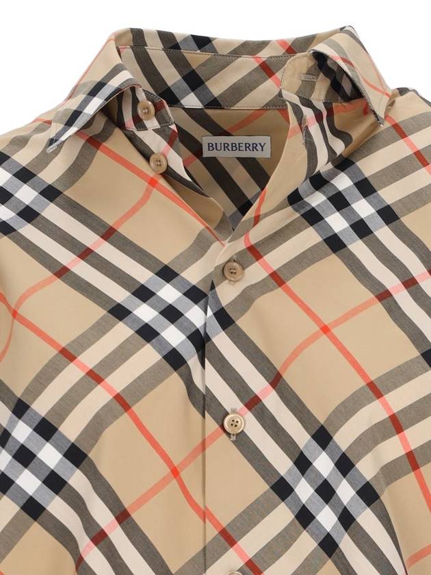 Check Pattern Shirt Beige - BURBERRY - BALAAN 4