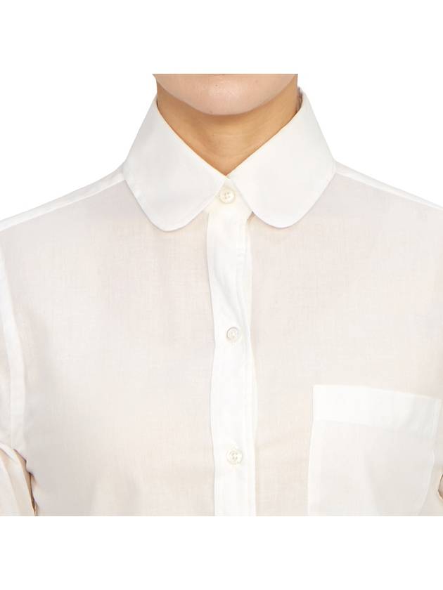 Round Collar Shirt White - THOM BROWNE - BALAAN 9