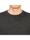 4 Bar Armband Classic Merino Wool Knit Top Dark Grey - THOM BROWNE - BALAAN 7